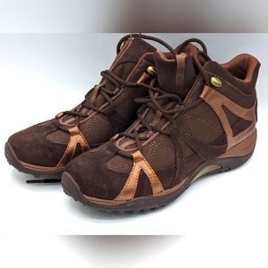 Rockport Shoes Women’s Sz 8 Boots Brown Suede Hiking Bootie NWOB Ankle Leather